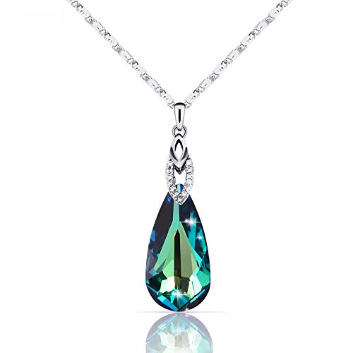 CWZZWS Sommer Fein Schmuck Halskette für Frauen Wassertropfen geformt Kristall Anhänger Halskette Geburtstagsgeschenk CWZZWS Sommer Fein Schmuck Halskette für Frauen Wassertropfen geformt Kristall Anhänger Halskette Geburtstagsgeschenk von CWZZWS