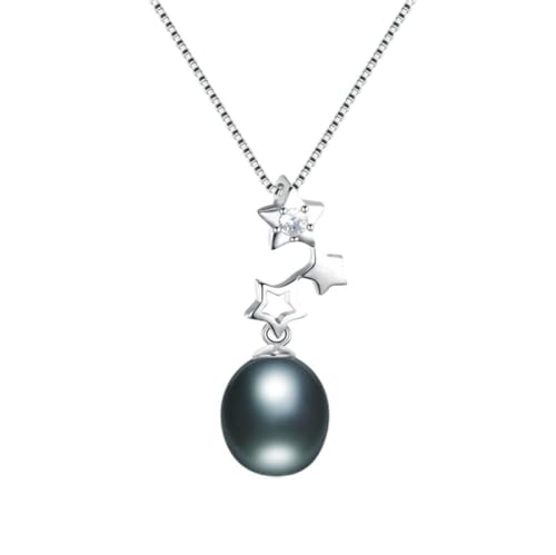 CWZZWS Star Zirkon Anhänger feiner Schmuck für Frauen 100% echtes natürliches Süßwasser Oval Perlenkette in China hergestellt von CWZZWS