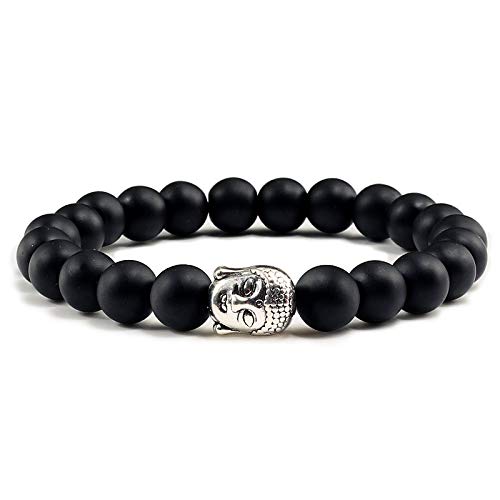 CWZZWS natürliche Vulkansteinarmbänder Buddha Kopf Perlenarmband Frauen Frauen Verwitterung Paare Entfernung von CWZZWS