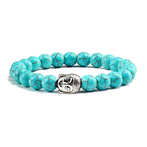 CWZZWS natürliche Vulkansteinarmbänder Buddha Kopf Perlenarmband Frauen Frauen Verwitterung Paare Entfernung von CWZZWS