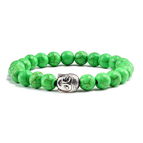 CWZZWS natürliche Vulkansteinarmbänder Buddha Kopf Perlenarmband Frauen Frauen Verwitterung Paare Entfernung von CWZZWS