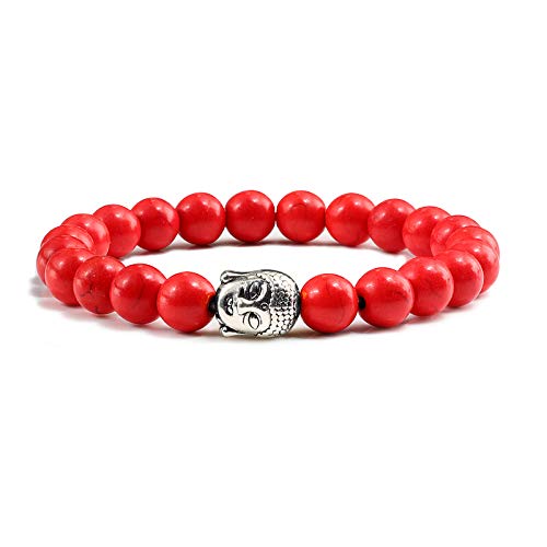 CWZZWS natürliche Vulkansteinarmbänder Buddha Kopf Perlenarmband Frauen Frauen Verwitterung Paare Entfernung von CWZZWS