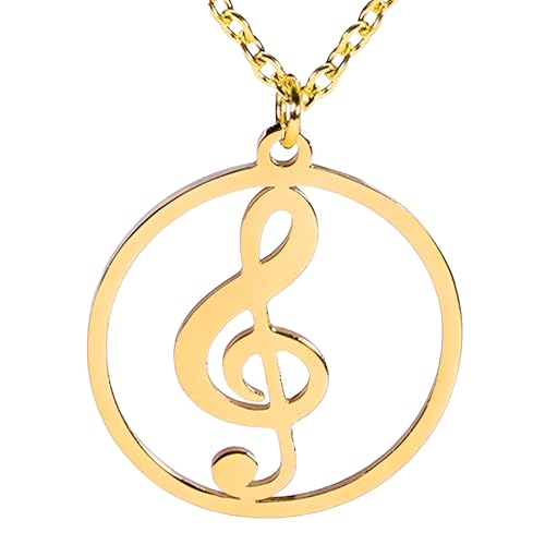 Girl Products 925 Sterling Silver Rock'n'Roll -Halskette für Frauen und Männer, Musiknotizinstrument Gitarrenheize Charms Neck -Kette, Stachel Choker, Punk -Choker, Gitarrenkette, Spike von CWZZWS