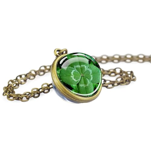 Girl Products 925 Sterling Silver St. Patricks Day Halsketten für Frauen und Männer, Vierblattklee Glas Dome Halskette St. Patrick Day Grüne Halskette, St. Patricks Day Perlen Bulk, grüne Perlen Girl Products 925 Sterling Silver St. Patricks Day Halsketten für Frauen und Männer, Vierblattklee Glas Dome Halskette St. Patrick Day Grüne Halskette, St. Patricks Day Perlen Bulk, grüne Perlen von CWZZWS