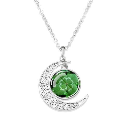 Girl Products 925 Sterling Silver St. Patricks Day Halsketten für Frauen und Männer, Vierblattklee Glas Dome Halskette St. Patrick Day Grüne Halskette, St. Patricks Day Perlen Bulk, grüne Perlen Girl Products 925 Sterling Silver St. Patricks Day Halsketten für Frauen und Männer, Vierblattklee Glas Dome Halskette St. Patrick Day Grüne Halskette, St. Patricks Day Perlen Bulk, grüne Perlen von CWZZWS
