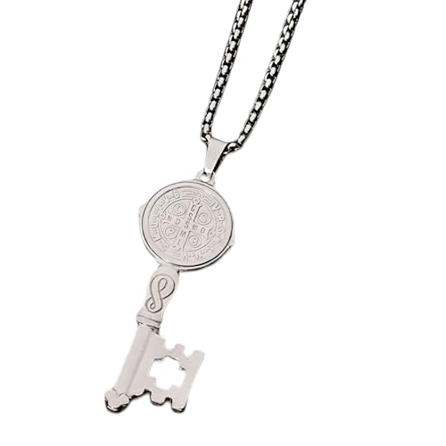 Girl Products St. Benedict Halskette für Frauen und Männer, 925 Sterling Silver Saint Benedict Pendelling Ball Perlenkette, St. Benedikt -Medaillen, Medalla de San Benito, San Benito Medalla, Saint Girl Products St. Benedict Halskette für Frauen und Männer, 925 Sterling Silver Saint Benedict Pendelling Ball Perlenkette, St. Benedikt -Medaillen, Medalla de San Benito, San Benito Medalla, Saint von CWZZWS