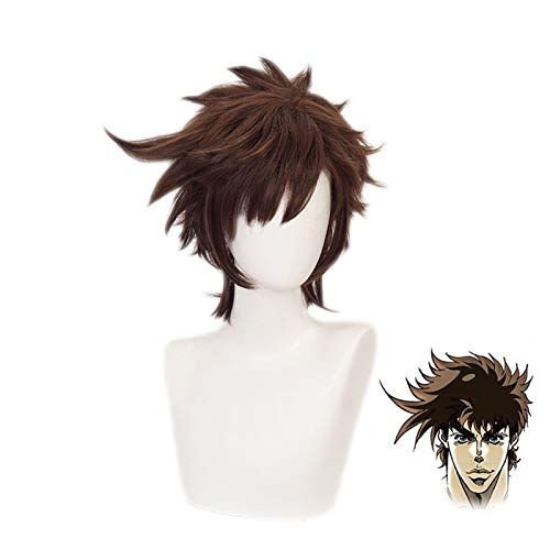 Jojo Cosplay Perücken bizarre Abenteuer Joseph Joestar Short Perücken Cosplay Kostüm Hitzebeständige synthetische Haare Jojo Männer Frauen Perücken von CWZZWS