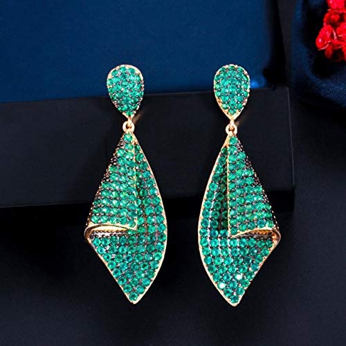 Kreative Zirkonia Green Drop -Ohrringe für Frauen Schmuck von CWZZWS