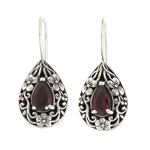 NATURAL RUBY DROP-Ohrring für Frauen Wasserdrop-Ohrringe Rotohrring Female High-End-Ohrringe von CWZZWS