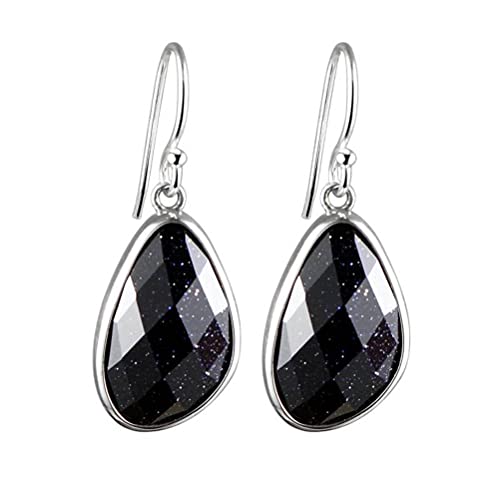 Ohrringe für Frauen, Ohrring S925 Schmuck Retro einfache synthetische grün kristallviolette Sand Geometrische Frau Ohrringe Grün grün von CWZZWS