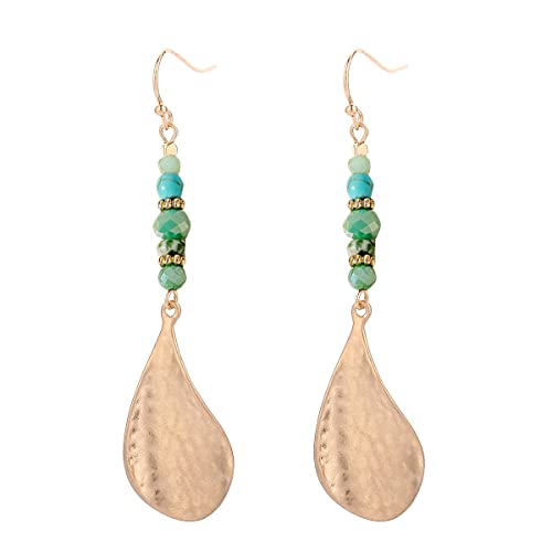 Ohrringe für Frauen, Reifen und Loops Modeohrringe farbenfrohe Ohrringe Ethnische Retro -Kristallblattohrringe 925 Reifenohrringe für Frauen von CWZZWS