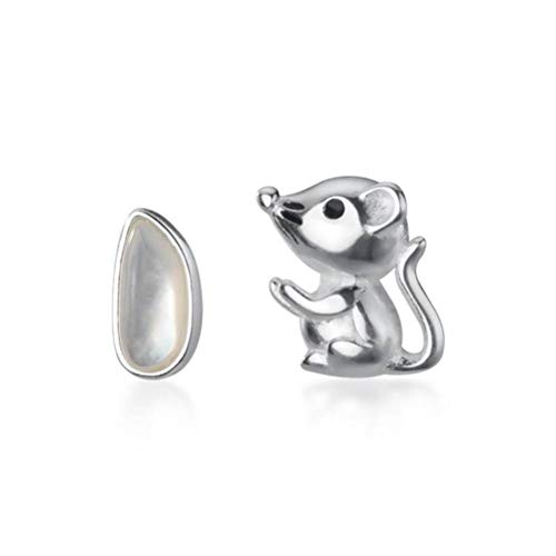 Ohrringe für Frauen, S925 Maus Ohrringe kreatives Design Ratargent Jahr Geschenkohrringe von CWZZWS