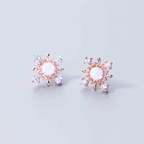 Ohrringe für Frauen, S925 Ohrringe weibliche koreanische süße Diamond Opal Schneeflockenohrringe Süßes weibliches Temperament Ohrringe für Frauen, S925 Ohrringe weibliche koreanische süße Diamond Opal Schneeflockenohrringe Süßes weibliches Temperament von CWZZWS