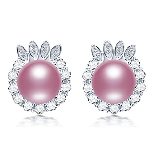 Sonnenblume Zirkonohrohrringe feinen Schmuck Fantastropon 100% echte Süßwasserperlenohrringe für Frauen von CWZZWS