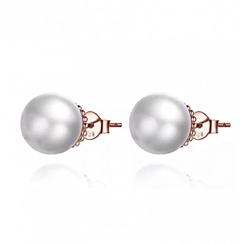 Weiße Perlenohrringe für Frauen Ohrstift 925 Anti -allergischer weiblicher Schmuck von CWZZWS