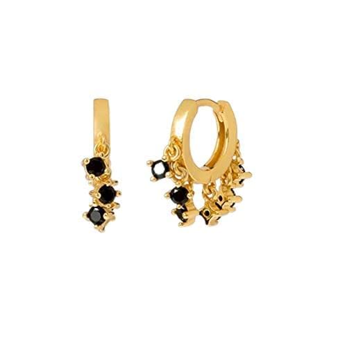 Zirkon -Hoop -Ohrringe Kreis rund Ohrringe für Frauen Ohren von CWZZWS