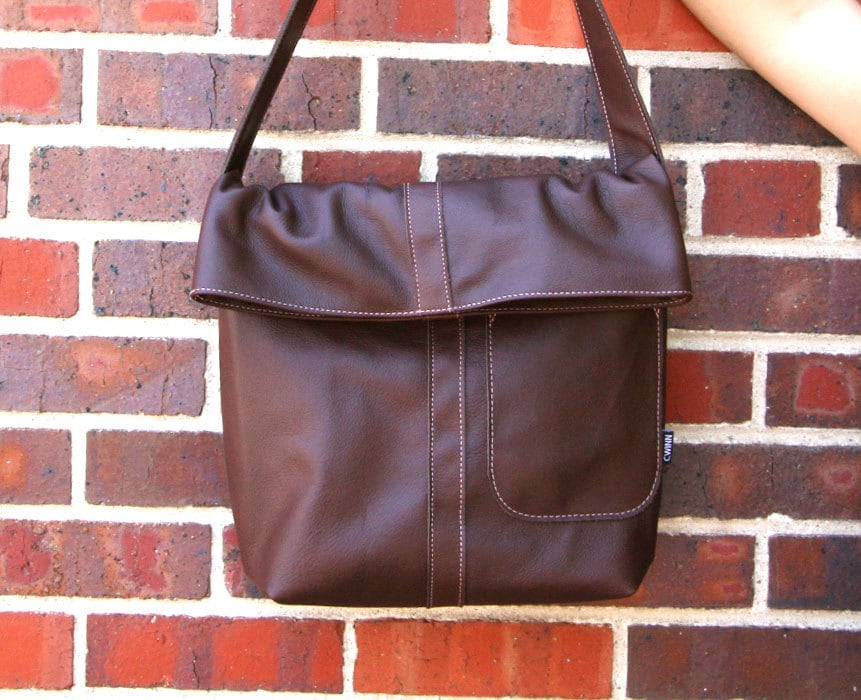 Braune Leder Messenger Tasche/Damen Umhängetasche/Rotbraune Ledertasche/Braune Umhängetasche von CWinnDesigns