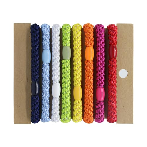 CXNXFD 8 Stück elastische Haargummis für Damen, Baumwolle Kleinkind Haargummis für Mädchen und Kinder Dicke nahtlose Haargummis für lockiges, schweres und langes Haar von CXNXFD