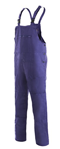 CXS Franta Arbeitslatzhose Herren 100% Baumwolle - Sehr Stabile Strapazierfähige Arbeitshose mit Hosenträger Gartenhose Bundhose Cargohose Arbeitsoveral (Blau, Größe 48) von CXS