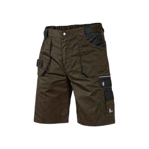 CXS Herren Arbeitsshorts Professionell - Sehr Stabile Strapazierfähige Shorts Arbeitshose Gartenhose Bundhose Gartenshorts (Braun - Schwarz, 50) von CXS