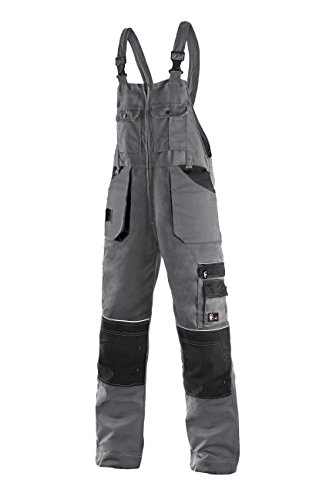 CXS Krystof Herren Arbeitslatzhose mit Kniepolstertaschen - Sehr Stabile Strapazierfähige Arbeitshose mit Hosenträger Gartenhose Bundhose Cargohose Arbeitsoveral Gr. 58 von CXS