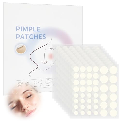 440 Stück Pickel Patch Hydrocolloid Pimple Patches Anti Pflaster Pickelpatches Gesicht für Alle Hauttypen von CXWGQS