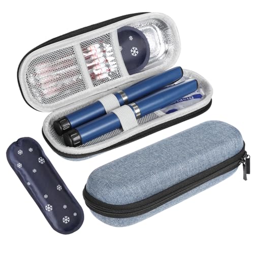 Insulinkühler, Reiseetui, Medikamente, Diabetiker, Kühler für Reisen, mit 1 Kühlakkus, isolierter Organizer für Insulin-Stifte und andere Diabetikerbedarf Insulinkühler, Reiseetui, Medikamente, Diabetiker, Kühler für Reisen, mit 1 Kühlakkus, isolierter Organizer für Insulin-Stifte und andere Diabetikerbedarf von CXWUZH