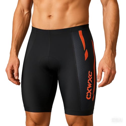 CXWXC Fahrradhose Herren mit Dicker Silikonsitzpolster, Radlerhose Herren Atmungsaktive Schnelltrocknende stoßfeste Radhose CXWXC Fahrradhose Herren mit Dicker Silikonsitzpolster, Radlerhose Herren Atmungsaktive Schnelltrocknende stoßfeste Radhose von CXWXC