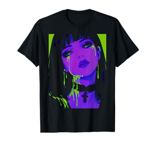 Cybergoth Cybercore Grunge Punk Goth Girl Alt Anime Manga T-Shirt Cybergoth Cybercore Grunge Punk Goth Girl Alt Anime Manga T-Shirt von CYBERGOTH AESTHETIC