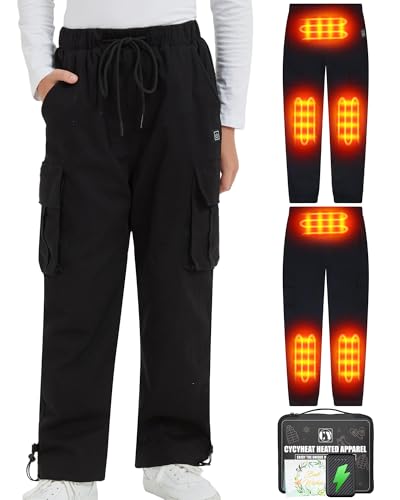 CYCYHEAT Beheizbare Hose für Kinder mit Powerbank 10000mAh - Heizhosen für Jungen und Mädchen, 3 Stufen Temperatu Geeignet für den Winter und den Außenbereich 3 Stufen Temperatu von CYCYHEAT