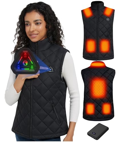 CYCYHEAT Beheizbare Weste Damen mit 7,4V Akku und 4-in-1 Steuerung – Leichte Wattierte Heizweste mit Verbesserter Carbon-Heiztechnologie für Outdoor & Alltag CYCYHEAT Beheizbare Weste Damen mit 7,4V Akku und 4-in-1 Steuerung – Leichte Wattierte Heizweste mit Verbesserter Carbon-Heiztechnologie für Outdoor & Alltag von CYCYHEAT