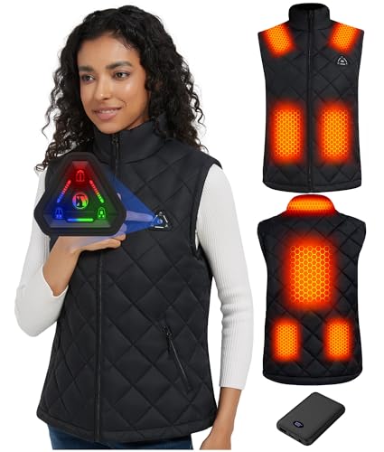 CYCYHEAT Beheizbare Weste Damen mit 7,4V Akku und 4-in-1 Steuerung – Leichte Wattierte Heizweste mit Verbesserter Carbon-Heiztechnologie für Outdoor & Alltag CYCYHEAT Beheizbare Weste Damen mit 7,4V Akku und 4-in-1 Steuerung – Leichte Wattierte Heizweste mit Verbesserter Carbon-Heiztechnologie für Outdoor & Alltag von CYCYHEAT