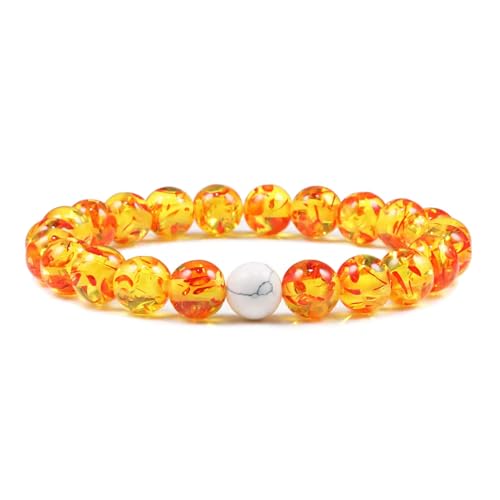 CYDXD Armband aus Natursteinperlen für Unisex,8mm,Handgefertigte,Elastisch Verstellbare Armreifen aus Perlen für Männer und Frauen,Geburtstag,Yoga,Handgefertigte Geschenke,Gelb,8mm CYDXD Armband aus Natursteinperlen für Unisex,8mm,Handgefertigte,Elastisch Verstellbare Armreifen aus Perlen für Männer und Frauen,Geburtstag,Yoga,Handgefertigte Geschenke,Gelb,8mm von CYDXD