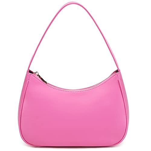 CYHTWSDJ Damen Schultertaschen, Niedliche Tragetasche, Mini-Clutch, Geldbörse mit Reißverschluss Hobo Tote Handtasche, Pink von CYHTWSDJ