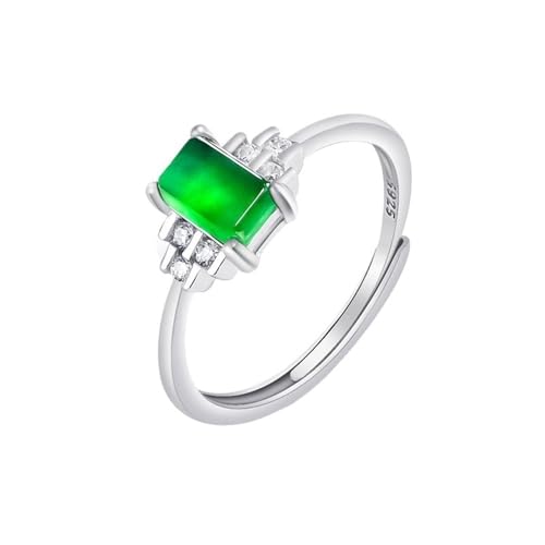 CYJAZNHH Jade-Steinring, S925 Silber Grün Jade Drachen Kopf Ring for Frauen Ehering CYJAZNHH Jade-Steinring, S925 Silber Grün Jade Drachen Kopf Ring for Frauen Ehering von CYJAZNHH