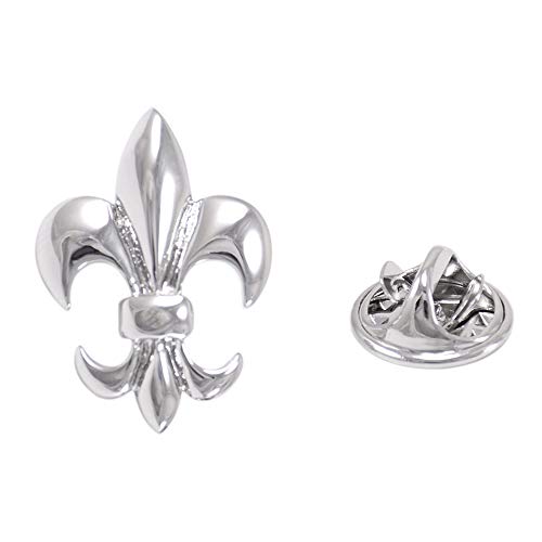 CWYPB Herren Lilien-Brosche, Silber glänzende Hut Pin Paar Medaillenadel-Main-Klebe-Metall-Brosche Tierschal Schnaps (Silber) von CYJXL