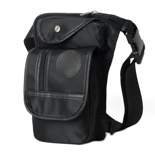 Beintasche,Beintasche Motorrad Männer Canvas Drop Bein Tasche Motorrad Multifunktionale Messenger Schulter Tasche Gürtel Hüfte Wiege Gürtel(Color:1) von CYMKYQ