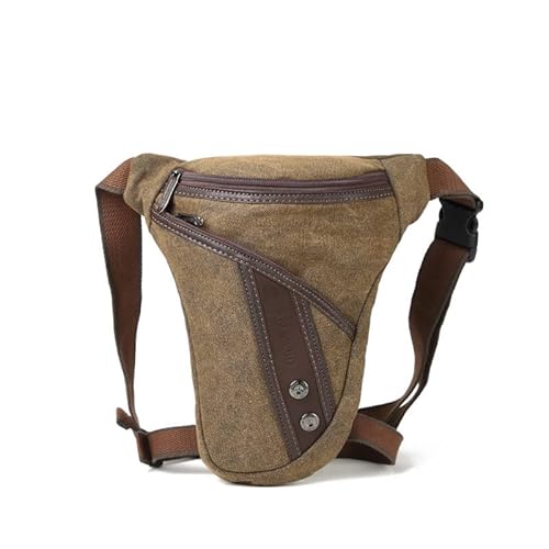 CYMKYQ Beintasche,Beintasche Motorrad Herren Oberschenkel Samt Tasche Drop Bag Motorrad Radfahren Schulter Multifunktionstasche Umhängetasche Nylon Herren Hüfte Wiege Taille Tasche(Color:Coffee) von CYMKYQ
