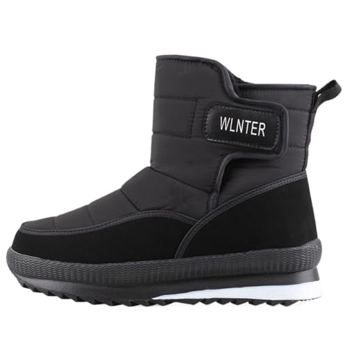 CYMMIYT Schneestiefel Herren Winter Verdicken Warme Wasserdichte Stiefel Plus Größe Komfort Rutschfeste Plattform AnkleBoots(44) von CYMMIYT