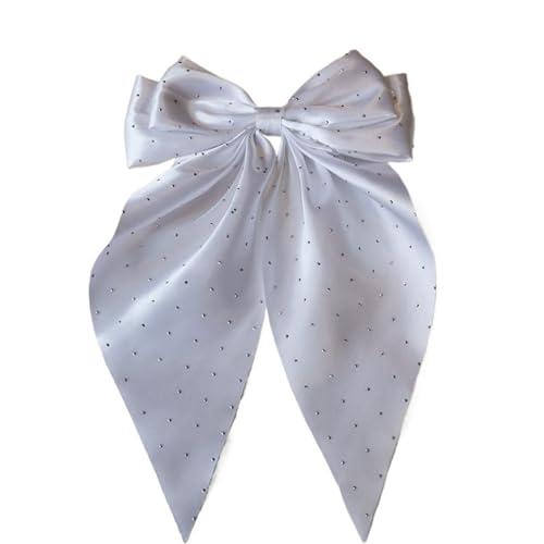 Haarspange schleife 2Pcs Frau Mädchen Bowknot Streamer Haarnadel Chiffon Band Haarspange Bogen Zurück Kopf Frühling Clip Kopfbedeckungen Hochzeit(G001-1x2) von CYMMIYT
