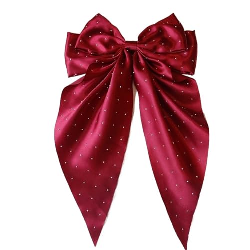 Haarspange schleife 2Pcs Frau Mädchen Bowknot Streamer Haarnadel Chiffon Band Haarspange Bogen Zurück Kopf Frühling Clip Kopfbedeckungen Hochzeit(G001-2x2) von CYMMIYT