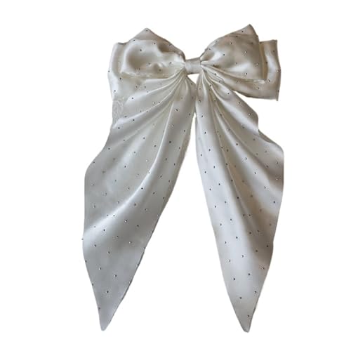 Haarspange schleife 2Pcs Frau Mädchen Bowknot Streamer Haarnadel Chiffon Band Haarspange Bogen Zurück Kopf Frühling Clip Kopfbedeckungen Hochzeit(G001-4x2) von CYMMIYT
