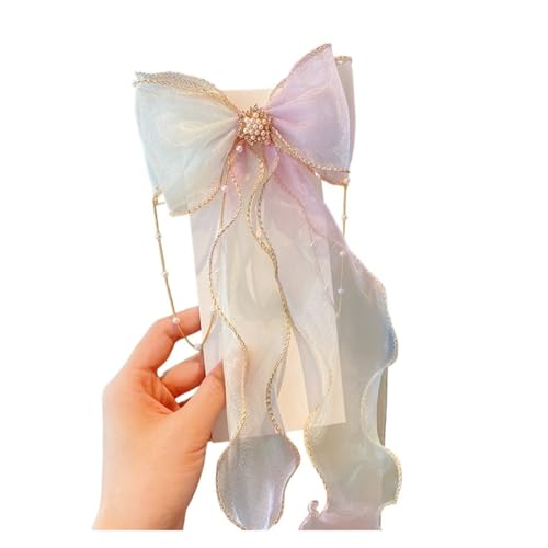 Haarspange schleife Band Quaste Bowknot Haar Clips Süße Frauen Streamer Haarnadel for Frauen Mädchen Lange Bögen Barrettes Kopf Clip Zubehör Hochzeit(3899-20,1 Pcs) von CYMMIYT