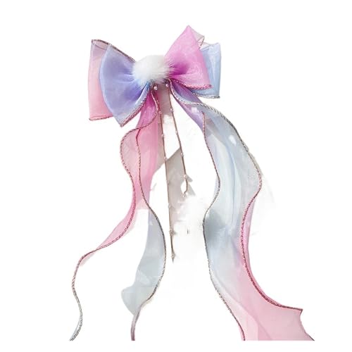 Haarspange schleife Band Quaste Bowknot Haar Clips Süße Frauen Streamer Haarnadel for Frauen Mädchen Lange Bögen Barrettes Kopf Clip Zubehör Hochzeit(3899-21,1 Pcs) von CYMMIYT