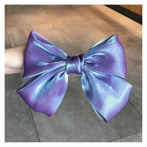 Haarspange schleife Bogen Perlen Chiffon Haarspangen Haarnadeln for Frauen Strass Frühling Haar Clips Band Stirnband Pferdeschwanz Haar Zubehör Hochzeit(Color-12) von CYMMIYT