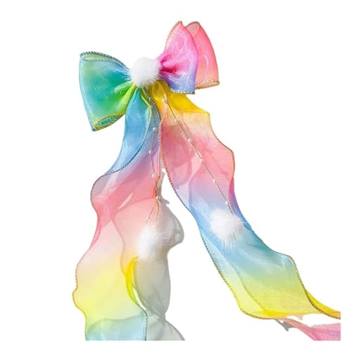 Haarspange schleife Haarschmuck Perlenquasten Schleifen Bänder Geflochtene Haarnadeln Kopfschmuck Sommer Mädchen Prinzessin Haarnadeln Hochzeit(Hairpin 736-1) von CYMMIYT