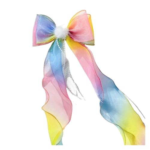 Haarspange schleife Haarschmuck Perlenquasten Schleifen Bänder Geflochtene Haarnadeln Kopfschmuck Sommer Mädchen Prinzessin Haarnadeln Hochzeit(Hairpin 736-5) von CYMMIYT