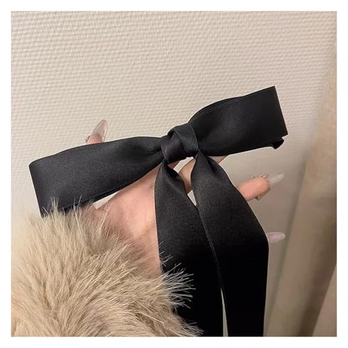 Haarspange schleife Haarspange for Mädchen mit extra langem Satinband und Haarspange mit Schmetterlingsschleife Hochzeit(Black) von CYMMIYT