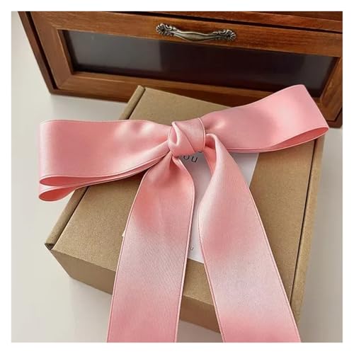 Haarspange schleife Haarspange for Mädchen mit extra langem Satinband und Haarspange mit Schmetterlingsschleife Hochzeit(Pink) von CYMMIYT