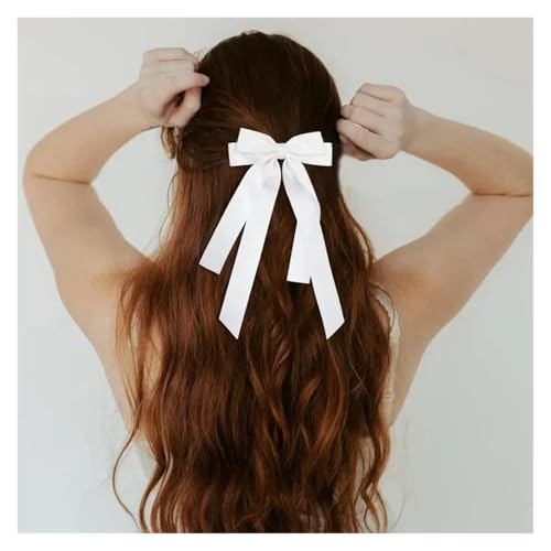 Haarspange schleife Stoffband Haarschleife Haarnadel for Frauen Mädchen Haarspangen Schwarz Weiß Schleife Top Clip Haarschmuck Hochzeit(1) von CYMMIYT